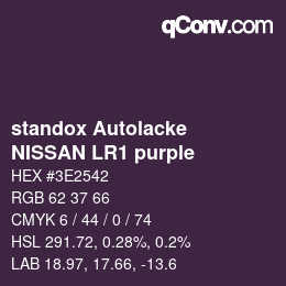 Color code: standox Autolacke - NISSAN LR1 purple | qconv.com