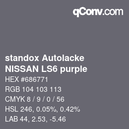 Color code: standox Autolacke - NISSAN LS6 purple | qconv.com