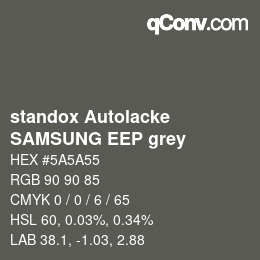 Color code: standox Autolacke - SAMSUNG EEP grey | qconv.com