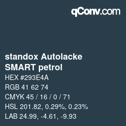 Color code: standox Autolacke - SMART petrol | qconv.com