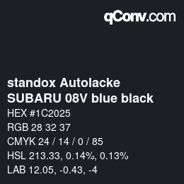 カラーコード: standox Autolacke - SUBARU 08V blue black | qconv.com