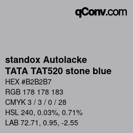 Código de color: standox Autolacke - TATA TAT520 stone blue | qconv.com
