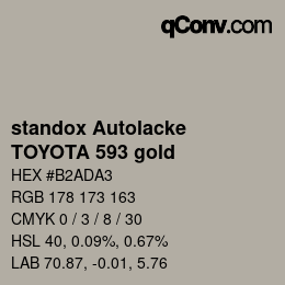 カラーコード: standox Autolacke - TOYOTA 593 gold | qconv.com