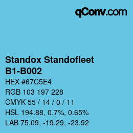 Código de color: Standox Standofleet - B1-B002 | qconv.com