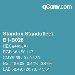 颜色代码: Standox Standofleet - B1-B026 | qconv.com