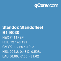 Code couleur: Standox Standofleet - B1-B030 | qconv.com