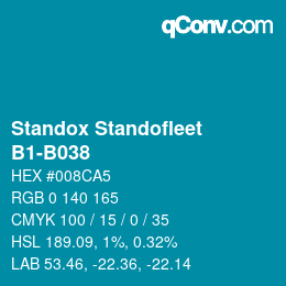 カラーコード: Standox Standofleet - B1-B038 | qconv.com