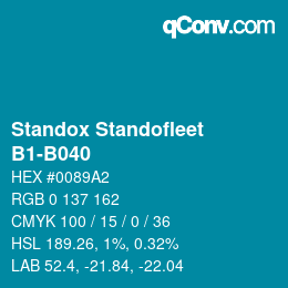 Code couleur: Standox Standofleet - B1-B040 | qconv.com