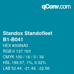 Code couleur: Standox Standofleet - B1-B041 | qconv.com