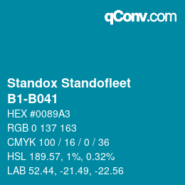 カラーコード: Standox Standofleet - B1-B041 | qconv.com