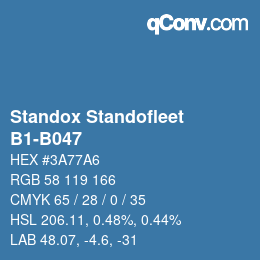 颜色代码: Standox Standofleet - B1-B047 | qconv.com