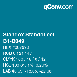 Código de color: Standox Standofleet - B1-B049 | qconv.com