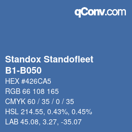 Farbcode: Standox Standofleet - B1-B050 | qconv.com