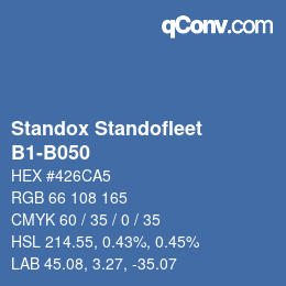 Code couleur: Standox Standofleet - B1-B050 | qconv.com