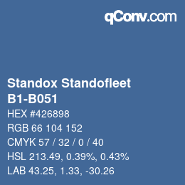 Código de color: Standox Standofleet - B1-B051 | qconv.com