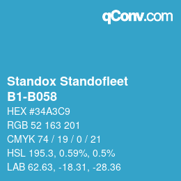 Code couleur: Standox Standofleet - B1-B058 | qconv.com