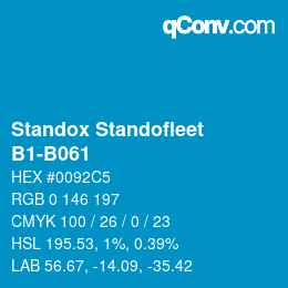 カラーコード: Standox Standofleet - B1-B061 | qconv.com