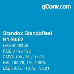 Código de color: Standox Standofleet - B1-B062 | qconv.com