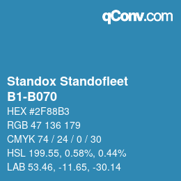 颜色代码: Standox Standofleet - B1-B070 | qconv.com
