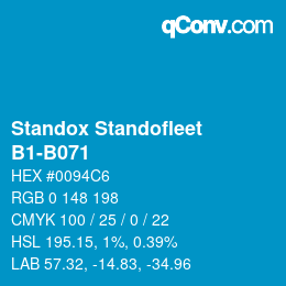 Code couleur: Standox Standofleet - B1-B071 | qconv.com