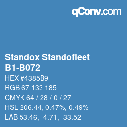 Code couleur: Standox Standofleet - B1-B072 | qconv.com