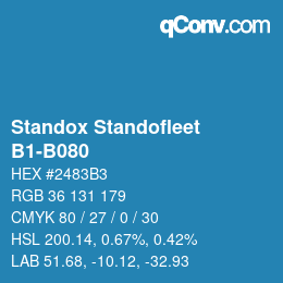 Code couleur: Standox Standofleet - B1-B080 | qconv.com