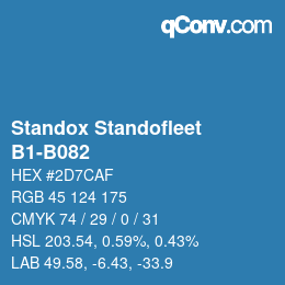 颜色代码: Standox Standofleet - B1-B082 | qconv.com