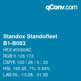 Code couleur: Standox Standofleet - B1-B083 | qconv.com