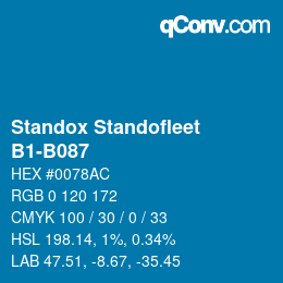 Code couleur: Standox Standofleet - B1-B087 | qconv.com