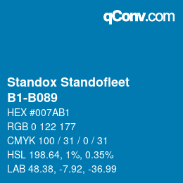 Código de color: Standox Standofleet - B1-B089 | qconv.com