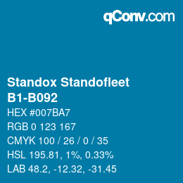 カラーコード: Standox Standofleet - B1-B092 | qconv.com