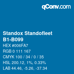 Code couleur: Standox Standofleet - B1-B099 | qconv.com