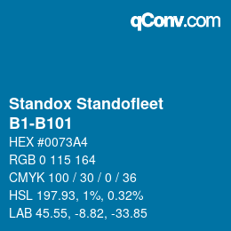 Código de color: Standox Standofleet - B1-B101 | qconv.com