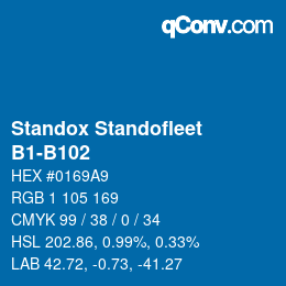 Código de color: Standox Standofleet - B1-B102 | qconv.com