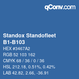 Code couleur: Standox Standofleet - B1-B103 | qconv.com