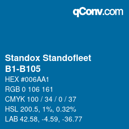 カラーコード: Standox Standofleet - B1-B105 | qconv.com