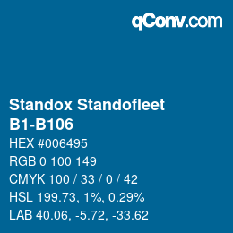 Code couleur: Standox Standofleet - B1-B106 | qconv.com