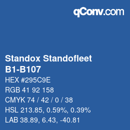 Code couleur: Standox Standofleet - B1-B107 | qconv.com