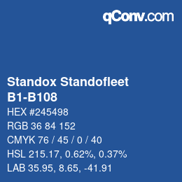 Code couleur: Standox Standofleet - B1-B108 | qconv.com