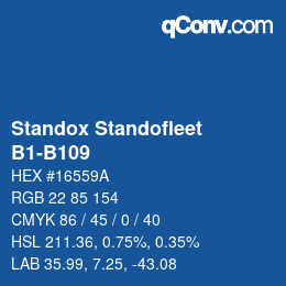 カラーコード: Standox Standofleet - B1-B109 | qconv.com