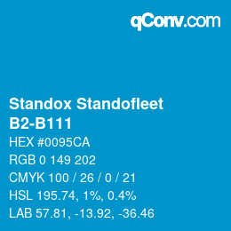 Code couleur: Standox Standofleet - B2-B111 | qconv.com