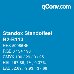 Código de color: Standox Standofleet - B2-B113 | qconv.com