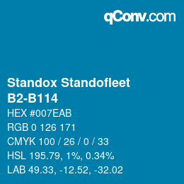 Código de color: Standox Standofleet - B2-B114 | qconv.com