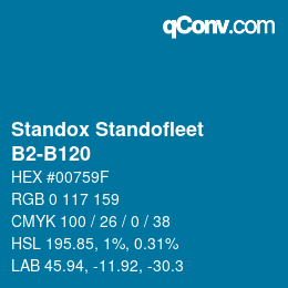 Farbcode: Standox Standofleet - B2-B120 | qconv.com