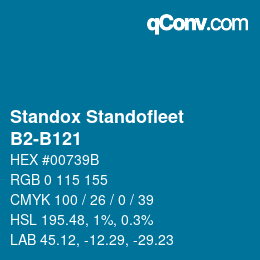 カラーコード: Standox Standofleet - B2-B121 | qconv.com