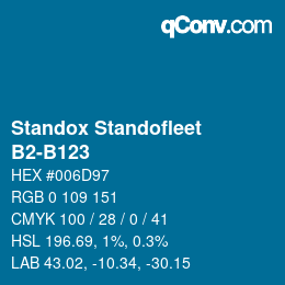 カラーコード: Standox Standofleet - B2-B123 | qconv.com