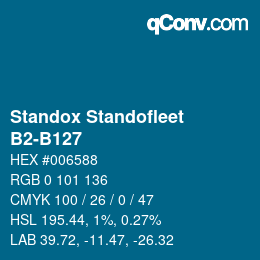 Color code: Standox Standofleet - B2-B127 | qconv.com