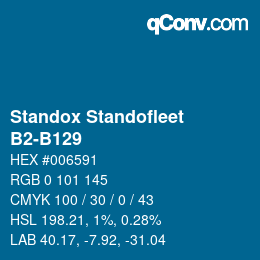 Code couleur: Standox Standofleet - B2-B129 | qconv.com