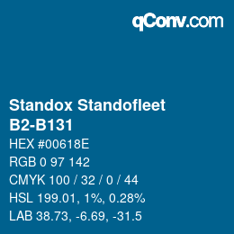 Color code: Standox Standofleet - B2-B131 | qconv.com