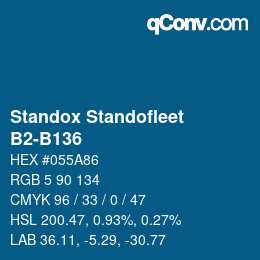 Code couleur: Standox Standofleet - B2-B136 | qconv.com